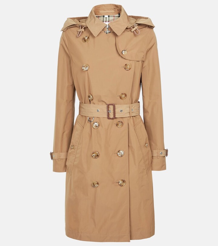 Burberry Kensington hooded trench coat - ShopStyle