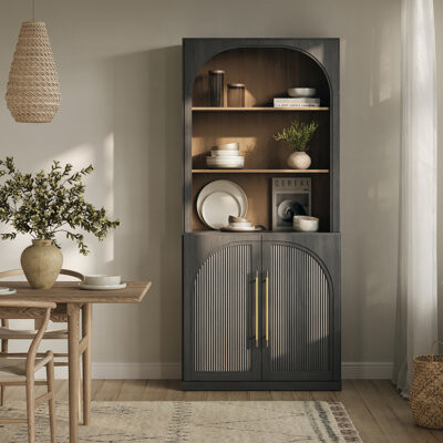 Belleze 72" Tall Modern Bookshelf with 3 Drawers, Ebony