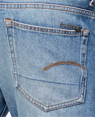 G Star Men's Straight-Fit Medium Indigo Jeans