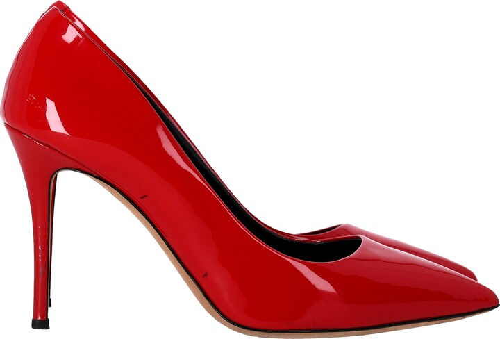Giuseppe Zanotti Pointed Toe Pumps in Red Patent Leather