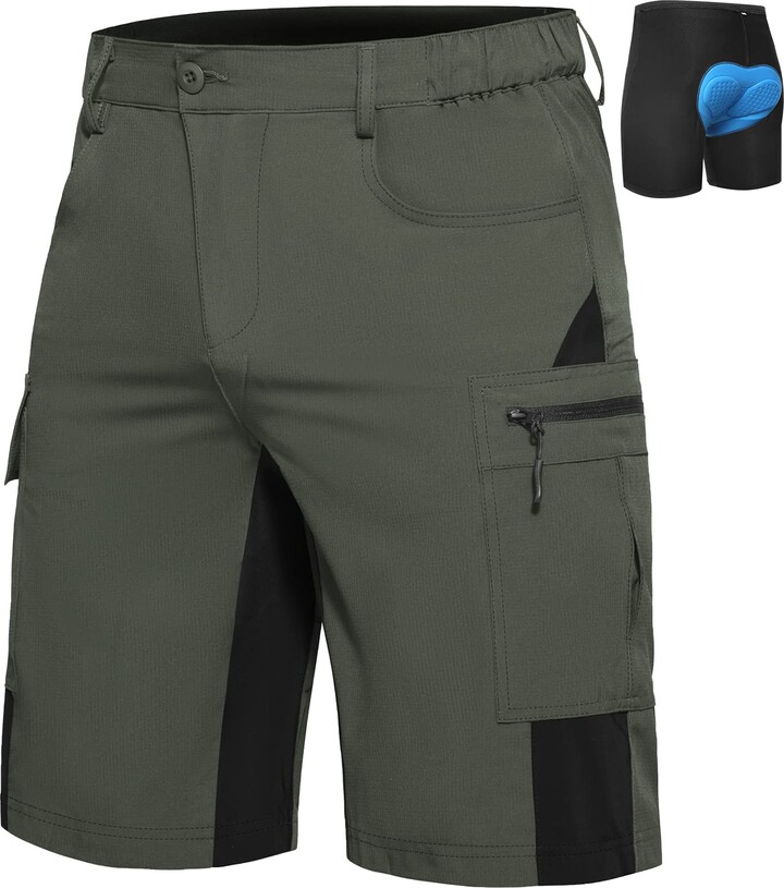 Vzteek Men'sMTBShortsMountainBikeShorts for Men Padded 4D