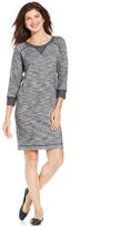 Thumbnail for your product : Jones New York Sport Three-Quarter-Sleeve Space-Dye Dress