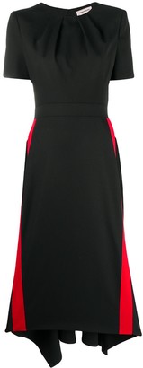black dress with red stripe down the side