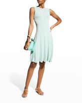 Thumbnail for your product : Lela Rose Fit-And-Flare Knit Dress