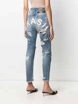 Thumbnail for your product : John Richmond Ripped-Detail Cropped Denim Jeans