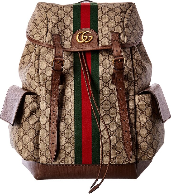 Gucci Ophidia Medium Gg Supreme Canvas & Leather Backpack