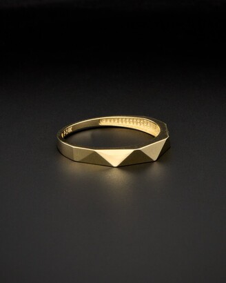 Viale18K® Italian Gold Diamond Cut Cross Ring, 1.6 grams - ShopHQ.com