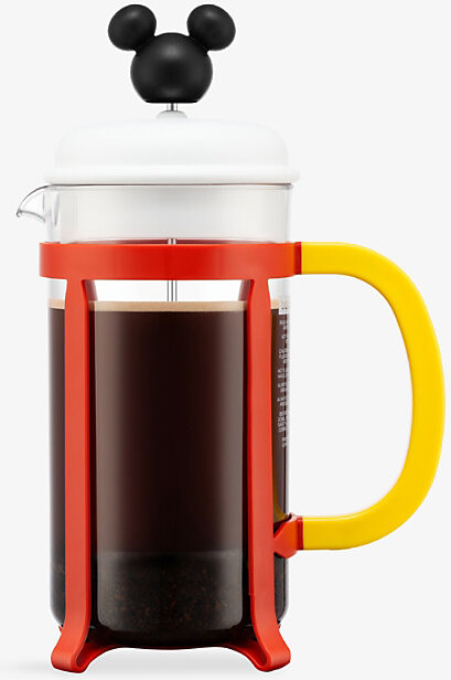Bodum Red Yellow Java Mickey Mouse French Press 3-Cup Coffee Maker