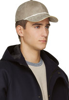 Thumbnail for your product : Marc Jacobs Taupe Nubuck Leather Gold-Trimmed Cap