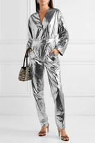 Thumbnail for your product : Stand Studio + Pernille Teisbaek Amiya Metallic Faux Leather Jumpsuit