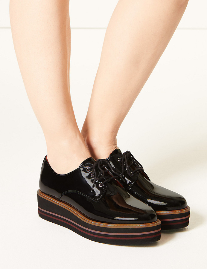 m&s black shoes womens