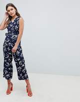 Thumbnail for your product : Yumi Valentine Bird Print Jumpsuit With Tie Belt