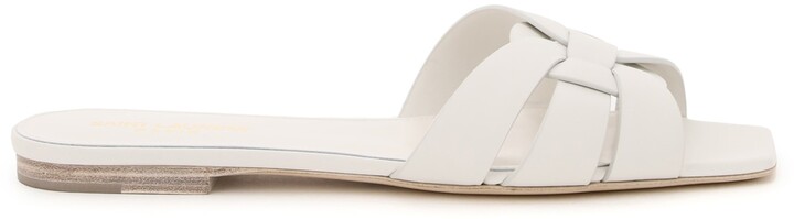 saint laurent nu pieds white