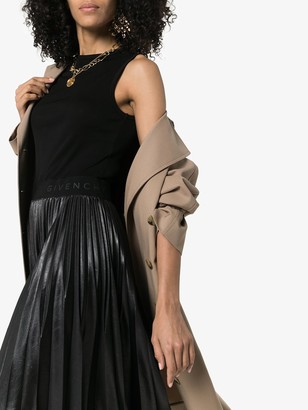 Givenchy Sleeveless Pleated Midi Dress