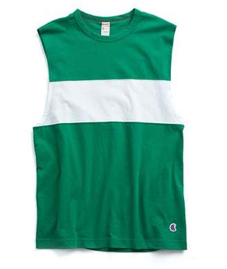 Todd Snyder + Champion Colorblock Muscle Tank in Green