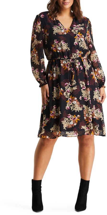NREALY Falda Womens Plus Size Floral Print Chiffon Sleeveless Irregular Hem Mini Dress 