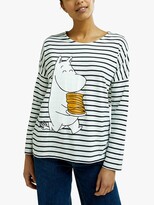 Thumbnail for your product : People Tree Moomin Pancake Graphic Stripe T-Shirt, Blue/White