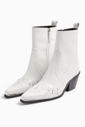 White cowboy boots topshop