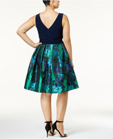 Thumbnail for your product : Xscape Evenings Plus Size Floral-Brocade Fit & Flare Dress