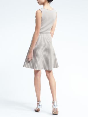Banana Republic Stripe-Knit Fit-and-Flare Dress
