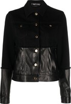 Black Panelled Denim Jacket 
