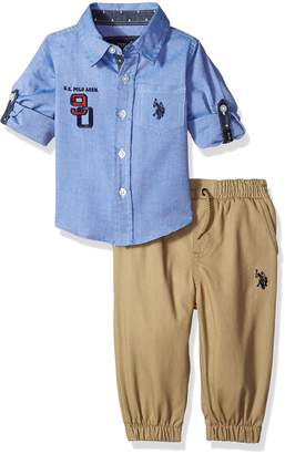 U.S. Polo Assn. Baby Boys' Sport Shirt and Pant Set