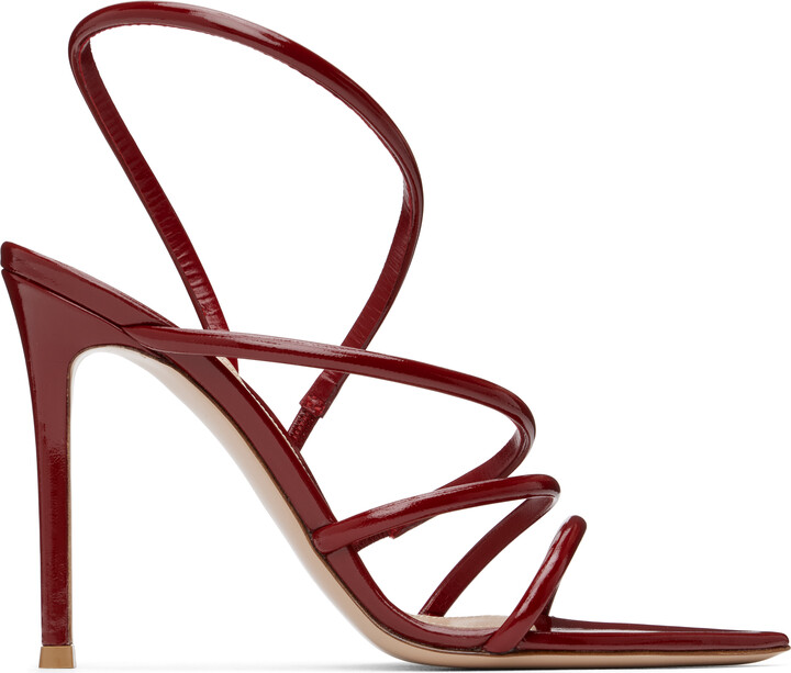 Gianvito Rossi Red Ettie Heeled Sandals