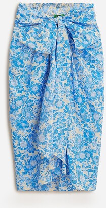 J.Crew Draped sarong in blue floral