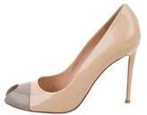Thumbnail for your product : Gianvito Rossi Colorblock Peep-Toe pumps