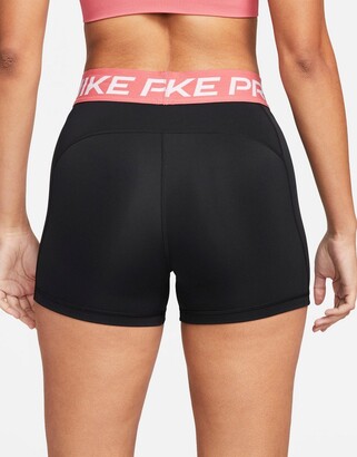 nike pro shorts black and pink