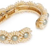 Thumbnail for your product : Miriam Haskell Pearl flower bracelet clasp