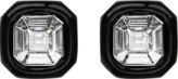 Thumbnail for your product : Nikos Koulis 18k White Gold Oui Diamond & Black Enamel Stud Earrings