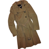Thumbnail for your product : BCBGMAXAZRIA Ecru Cotton Trench coat