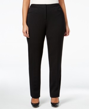 Alfani Plus & Petite Plus Size Modern Straight-Leg Pants, Created for Macy's