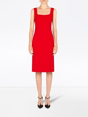 Dolce & Gabbana Square Neck Fitted Dress