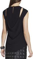 Thumbnail for your product : Valery Cutout Cap-Sleeve Top