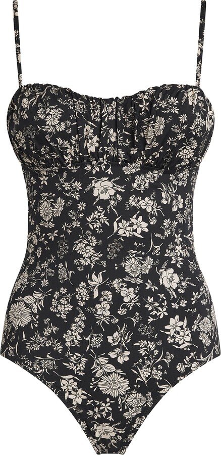 Ulla Johnson Ruched Floral Dalila Swimsuit