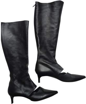 Helmut Lang Black Leather Boots