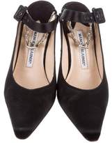 Thumbnail for your product : Manolo Blahnik Embellished Satin Pumps