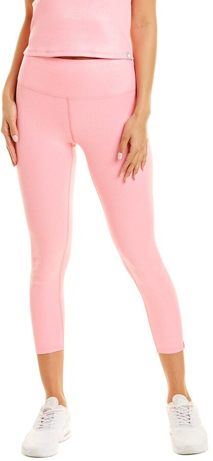 Shiny Pants Leggins rosa Pinke Metallic Leggings glänzende Pantalon Stretch Hose 