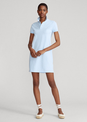 cotton mesh polo dress