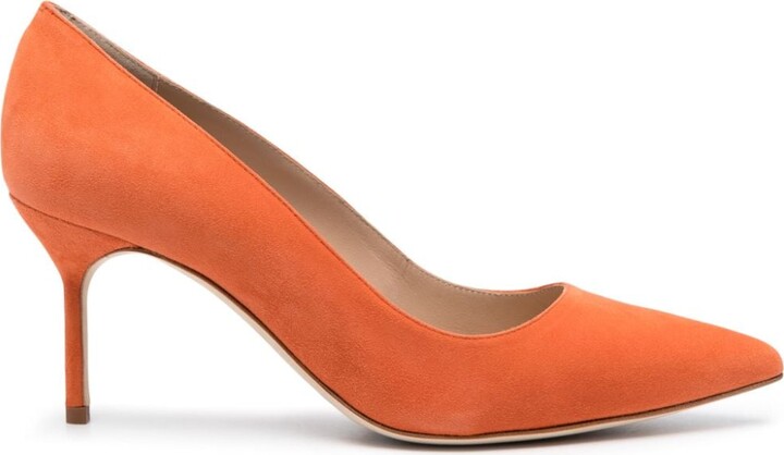 Orange Suede Heels | ShopStyle UK