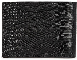 Dolce & Gabbana Black lizard effect leather wallet