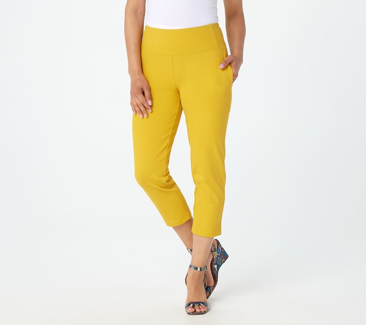 mustard colored women's jeans