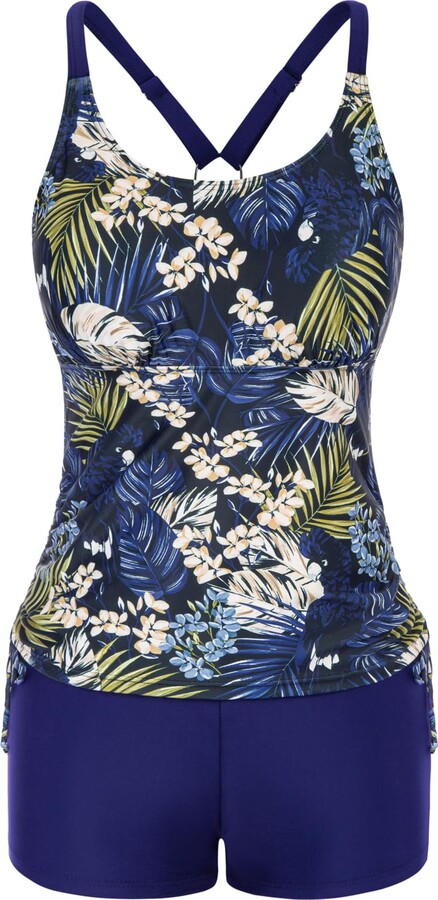 Plus Size Tankini Swimsuit With Tummy Control Atogsazn Womens