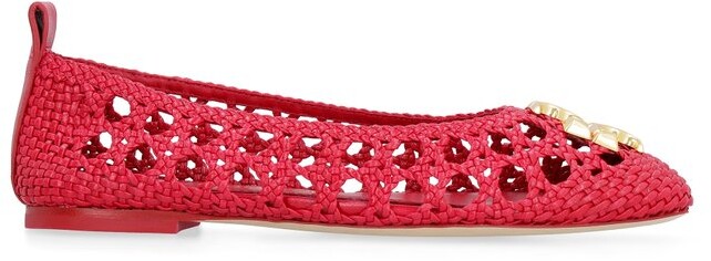 tory burch red flats