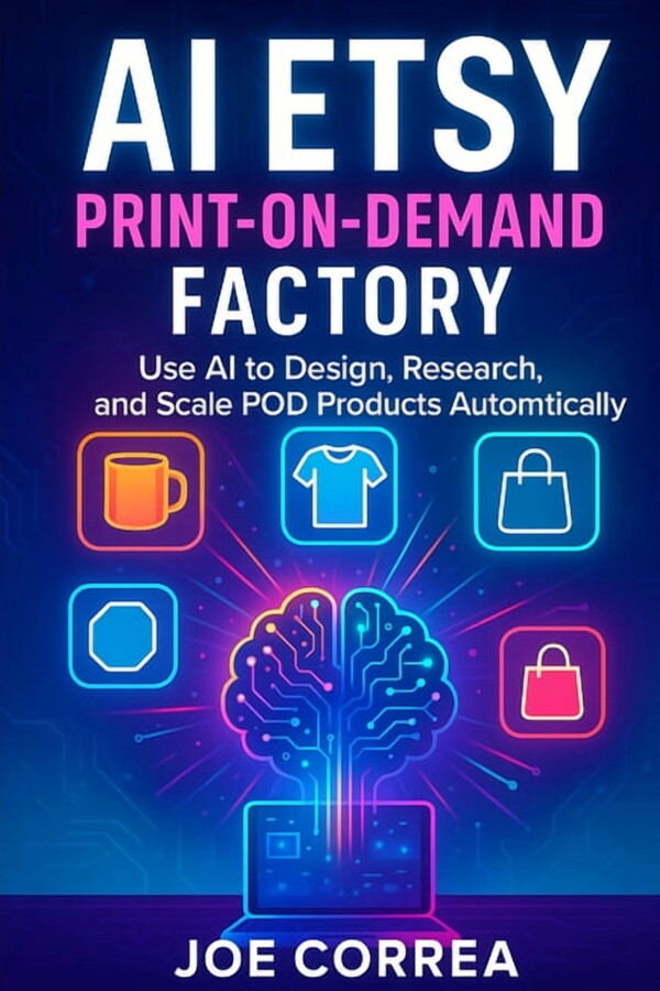 The AI-Powered Marketplace Seller AI Etsy Print-on-Demand Factory: Use AI to Design, Research & Scale POD Products Automatically, Book 8, (Paperback)