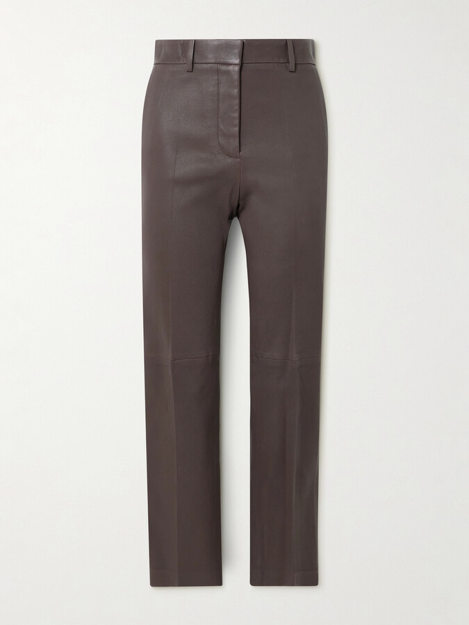 Joseph - Coleman Leather Slim-fit Pants - Neutrals