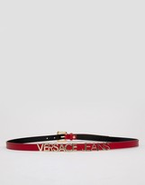 Thumbnail for your product : Versace Jeans Belt with Lettering in Oxblood