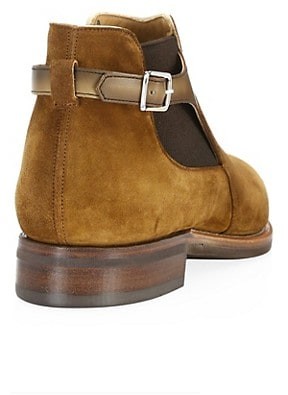 Corthay Bernay Suede Buckle Ankle Boots